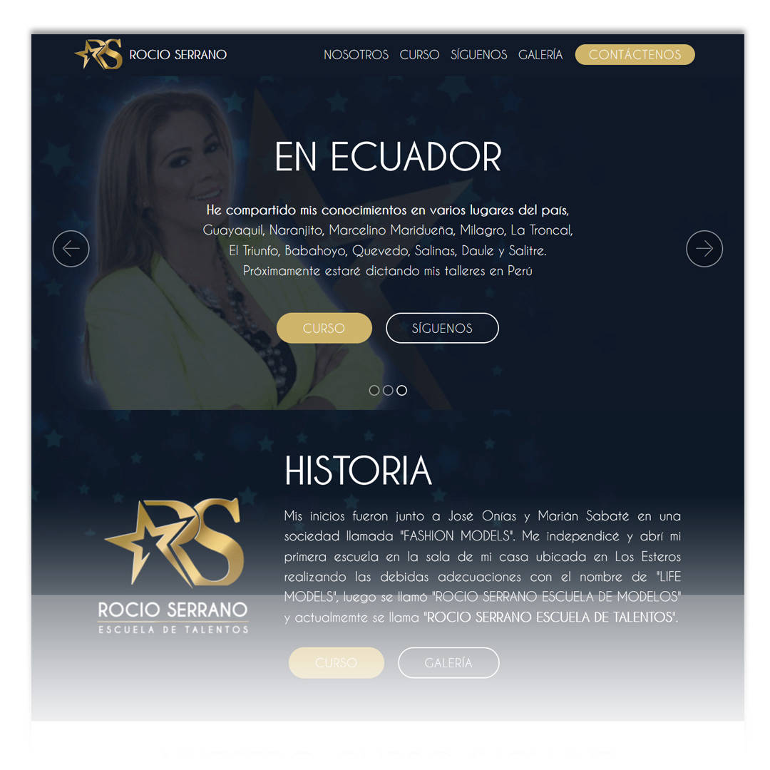 Diseño Landing Page Rocío Serrano