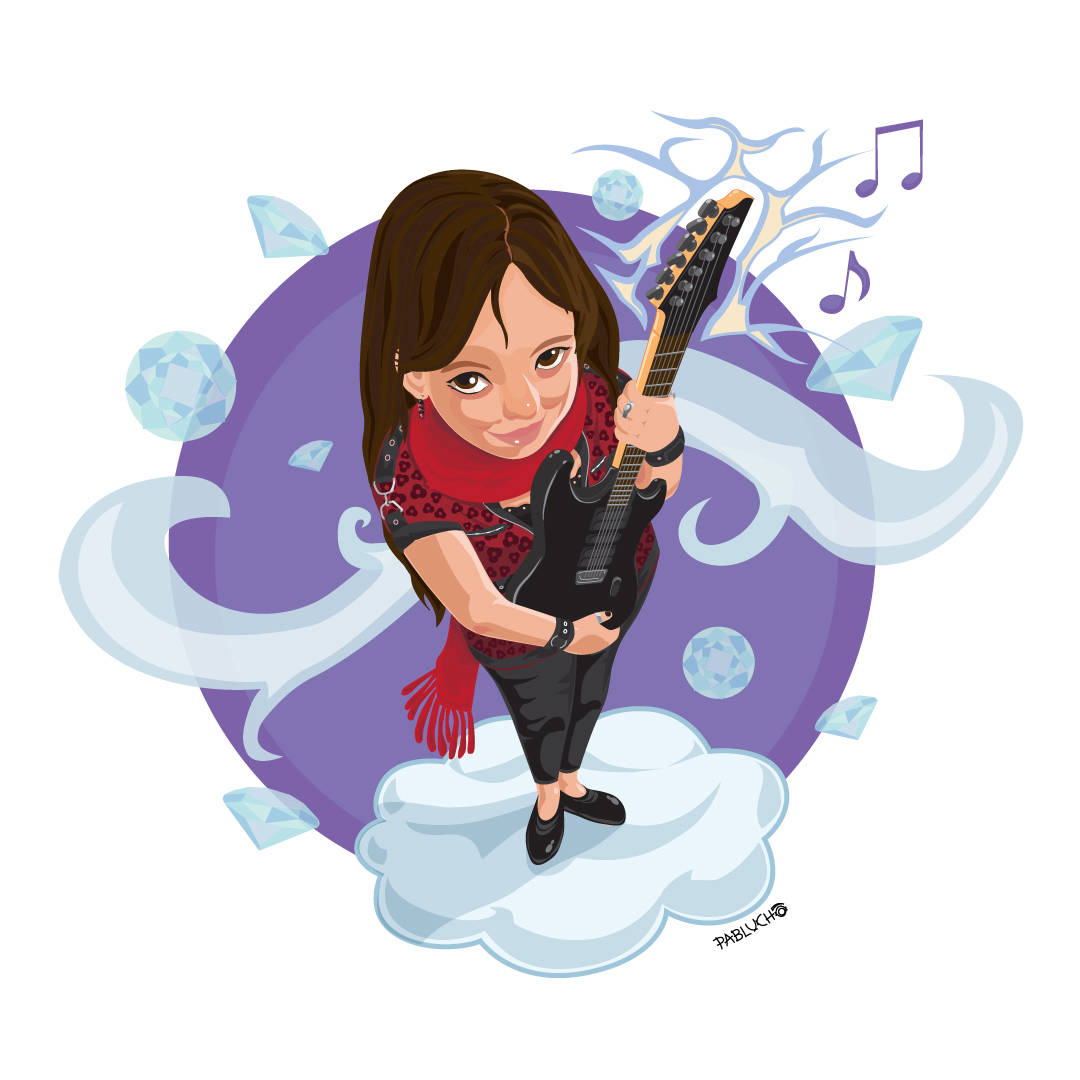 Ilustración Guitar Maiden