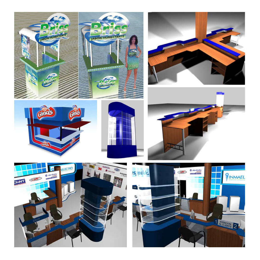 3D visualización - Stands / Kioskos